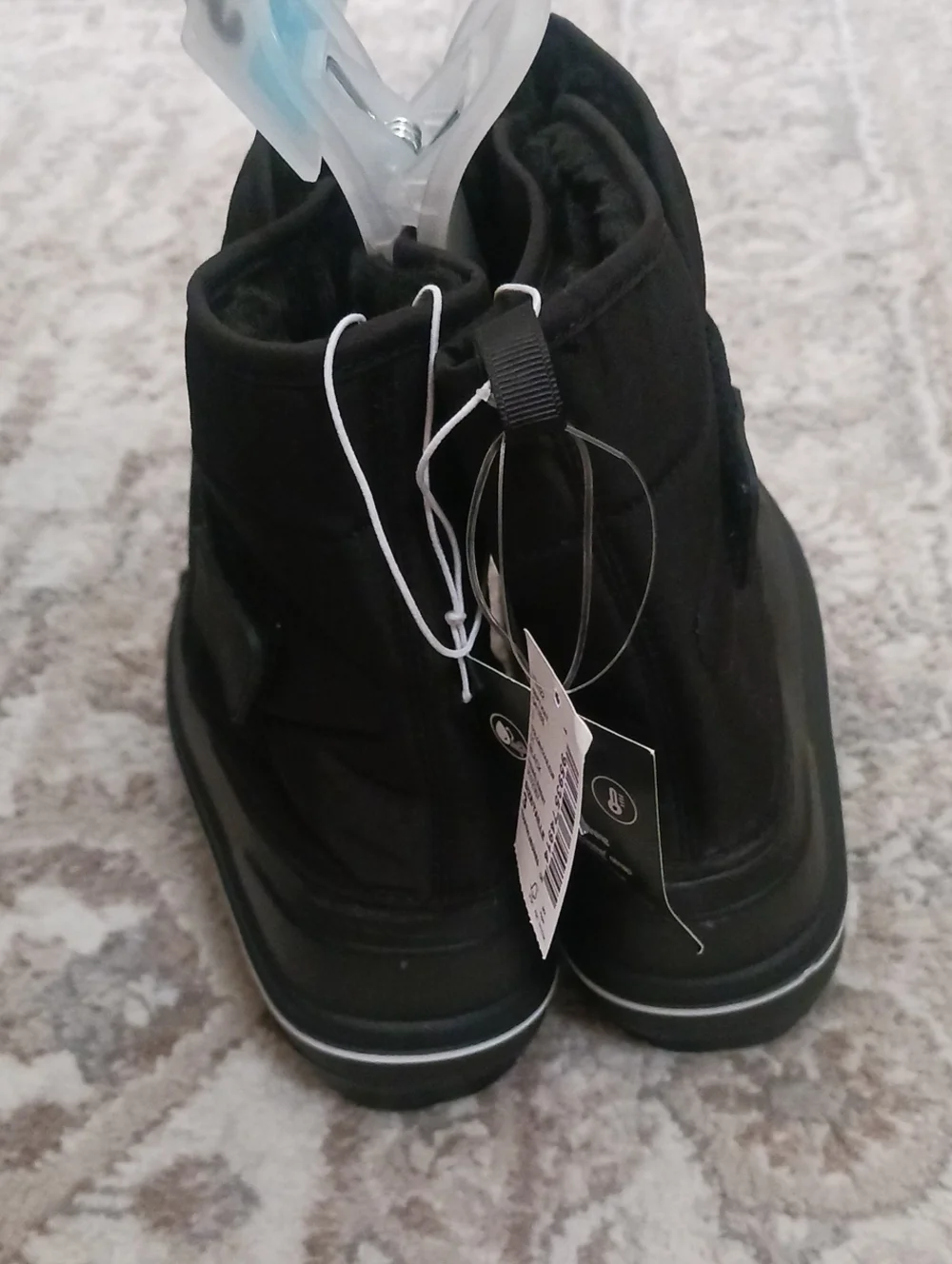 The Children's Place Kids' Black Winter Snow Boots